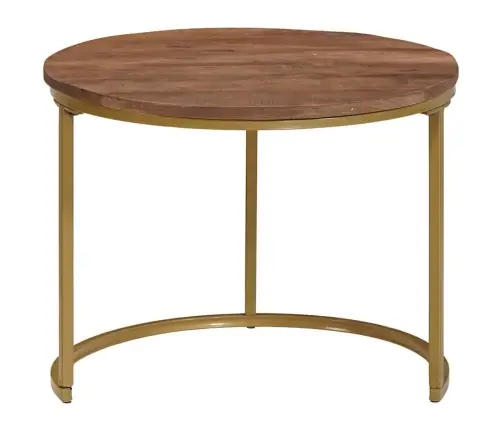 Ligzdojošie Kafijas Galdi 2 Pcs Cieta Mango Koks Un Tērauds Vidaxl