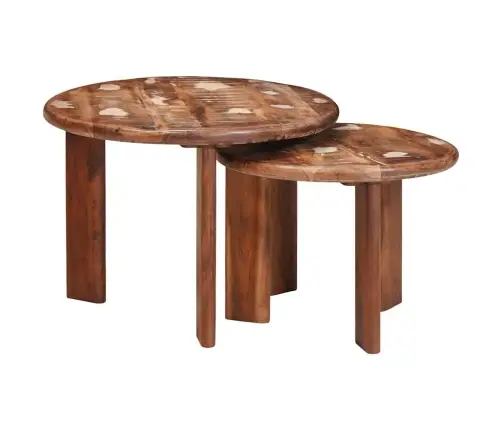 Sudediami Kavos Stalai 2 Pcs Kieta Atnaujinta Mediena