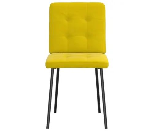 Virtuves Krēsli, 2 Gab., Dzeltens Samts Vidaxl