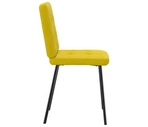 Virtuves Krēsli, 2 Gab., Dzeltens Samts Vidaxl