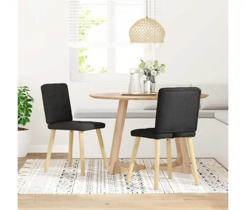 Söögitoolid 2 Tk, Must, Kangas