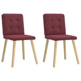 Valgomojo Kėdės, 2Vnt., Raudonojo Vyno Spalvos, Audinys