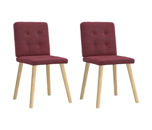 Valgomojo Kėdės, 2Vnt., Raudonojo Vyno Spalvos, Audinys