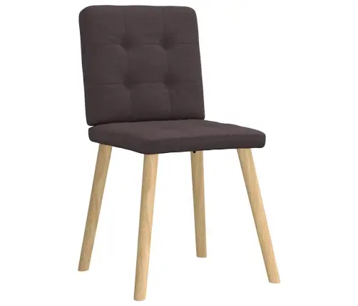 Valgomojo Kėdės, 2Vnt., Tamsiai Rudos Spalvos, Audinys Valgomojo Kėdės, 2Vnt., Tamsiai Rudos Spalvos, Audinys