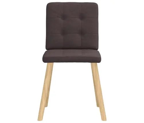 Valgomojo Kėdės, 2Vnt., Tamsiai Rudos Spalvos, Audinys Valgomojo Kėdės, 2Vnt., Tamsiai Rudos Spalvos, Audinys