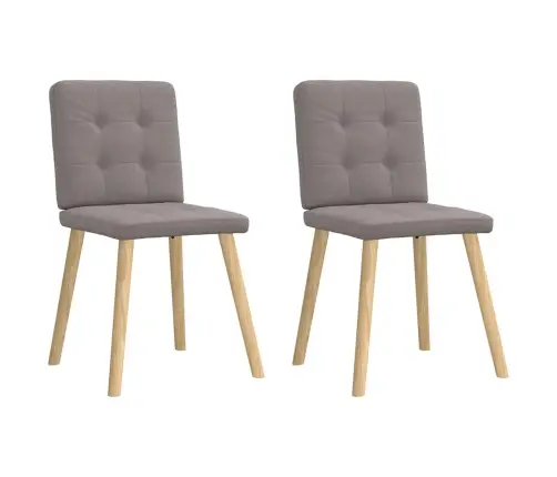 Virtuves Krēsli, 2 Gab., Pelēkbrūns Audums Vidaxl