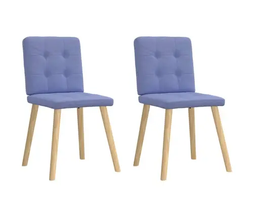 Virtuves Krēsli, 2 Gab., Džinsa Zils Audums Vidaxl