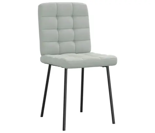 Valgomojo Kėdės, 2Vnt., Šviesiai Pilkos Spalvos, Aksomas