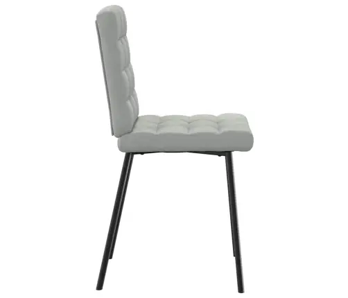 Valgomojo Kėdės, 2Vnt., Šviesiai Pilkos Spalvos, Aksomas