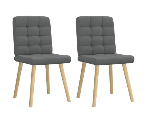 Valgomojo Kėdės, 2Vnt., Tamsiai Pilkos, Audinys Valgomojo Kėdės, 2Vnt., Tamsiai Pilkos, Audinys