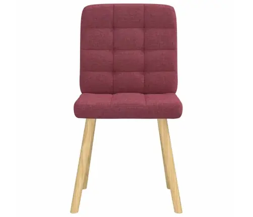 Virtuves Krēsli, 2 Gab., Vīnsarkans Audums Vidaxl