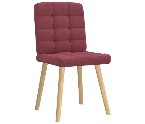 Virtuves Krēsli, 2 Gab., Vīnsarkans Audums Vidaxl