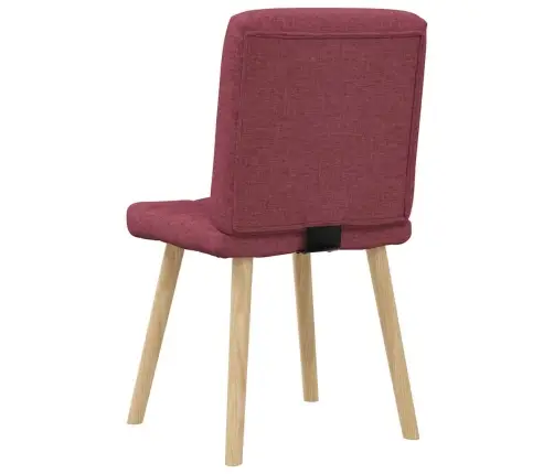 Virtuves Krēsli, 2 Gab., Vīnsarkans Audums Vidaxl