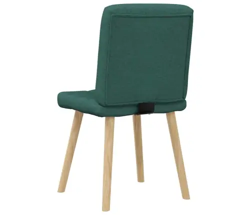 Virtuves Krēsli, 2 Gab., Tumši Zaļš Audums Vidaxl