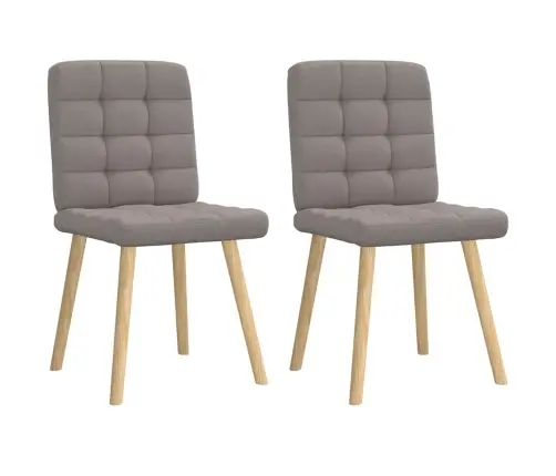 Valgomojo Kėdės, 2Vnt., Taupe Spalvos, Audinys Valgomojo Kėdės, 2Vnt., Taupe Spalvos, Audinys