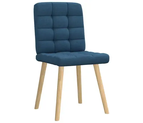 Valgomojo Kėdės, 2Vnt., Mėlynos Spalvos, Audinys Valgomojo Kėdės, 2Vnt., Mėlynos Spalvos, Audinys