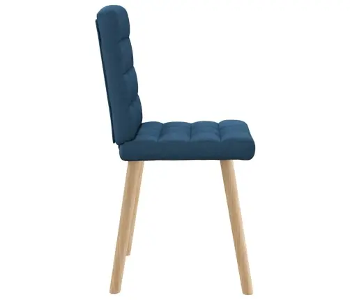 Valgomojo Kėdės, 2Vnt., Mėlynos Spalvos, Audinys Valgomojo Kėdės, 2Vnt., Mėlynos Spalvos, Audinys