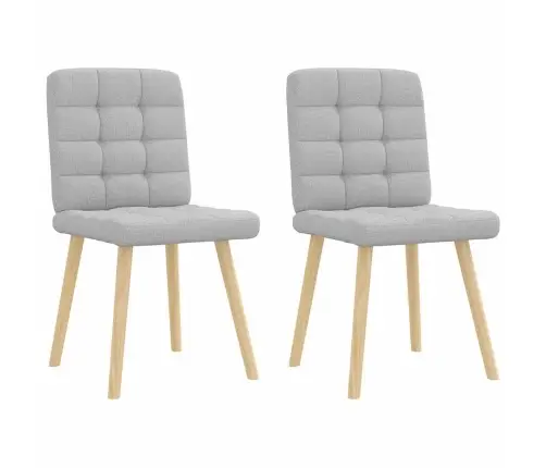 Virtuves Krēsli, 2 Gab., Mākonis Pelēks Audums Vidaxl