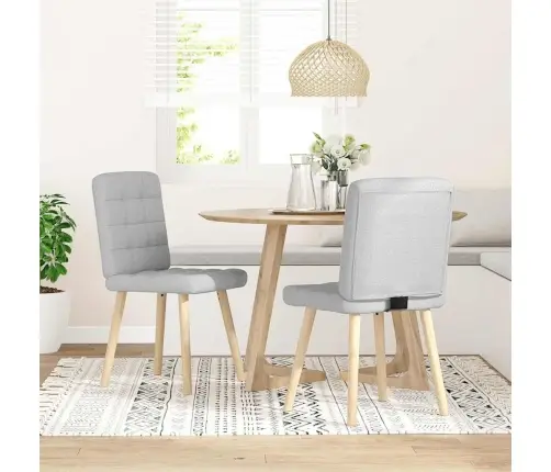 Virtuves Krēsli, 2 Gab., Mākonis Pelēks Audums Vidaxl