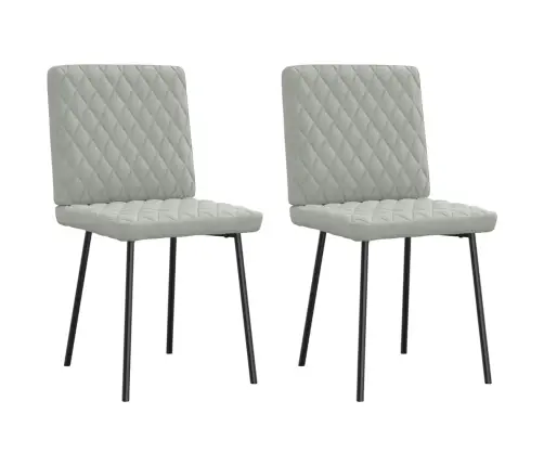 Virtuves Krēsli, 2 Gab., Gaiši Pelēks Samts Vidaxl