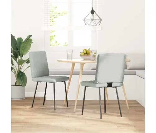 Virtuves Krēsli, 2 Gab., Gaiši Pelēks Samts Vidaxl