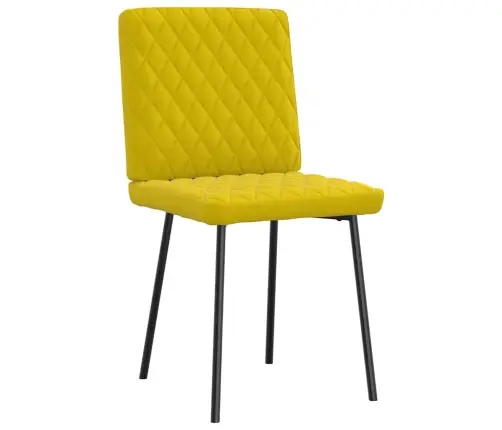 Virtuves Krēsli, 2 Gab., Dzeltens Samts Vidaxl