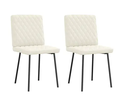 Virtuves Krēsli, 2 Gab., Krēmkrāsas Samts Vidaxl Virtuves Krēsli, 2 Gab., Krēmkrāsas Samts Vidaxl
