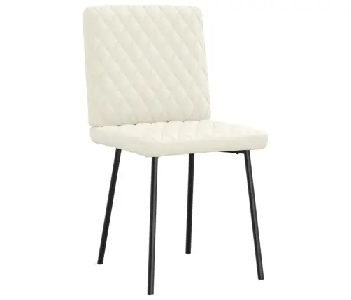 Virtuves Krēsli, 2 Gab., Krēmkrāsas Samts Vidaxl Virtuves Krēsli, 2 Gab., Krēmkrāsas Samts Vidaxl