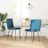 Virtuves Krēsli, 2 Gab., Zils Samts Vidaxl Virtuves Krēsli, 2 Gab., Zils Samts Vidaxl