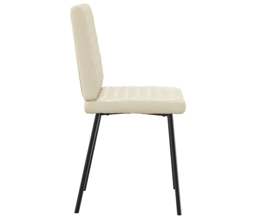 Söögitoolid 2 Tk, Kreemjasvalge, Kunstnahk