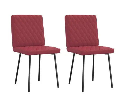 Virtuves Krēsli, 2 Gab., Vīnsarkana Mākslīgā Āda Vidaxl