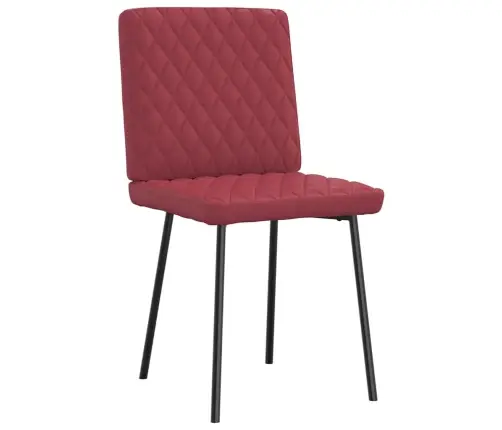 Virtuves Krēsli, 2 Gab., Vīnsarkana Mākslīgā Āda Vidaxl