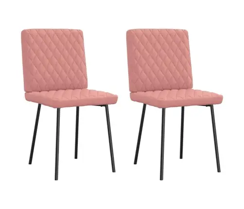 Virtuves Krēsli, 2 Gab., Rozā Mākslīgā Āda Vidaxl Virtuves Krēsli, 2 Gab., Rozā Mākslīgā Āda Vidaxl