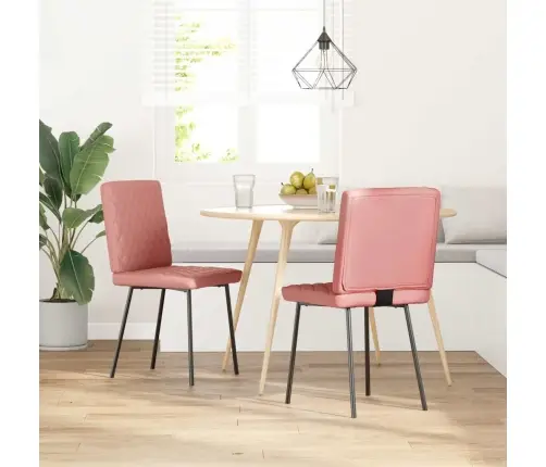 Virtuves Krēsli, 2 Gab., Rozā Mākslīgā Āda Vidaxl Virtuves Krēsli, 2 Gab., Rozā Mākslīgā Āda Vidaxl