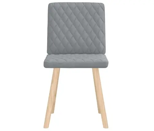 Virtuves Krēsli, 2 Gab., Gaiši Pelēks Audums Vidaxl