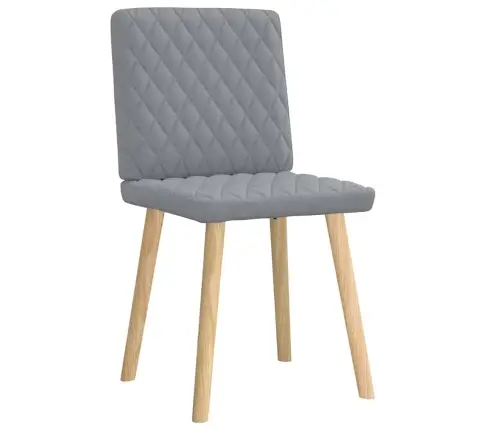 Virtuves Krēsli, 2 Gab., Gaiši Pelēks Audums Vidaxl