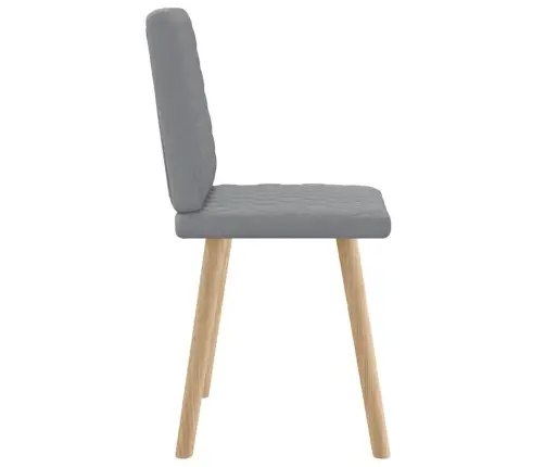 Virtuves Krēsli, 2 Gab., Gaiši Pelēks Audums Vidaxl