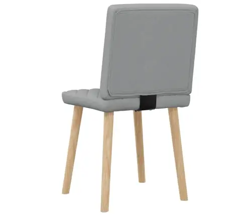 Virtuves Krēsli, 2 Gab., Gaiši Pelēks Audums Vidaxl