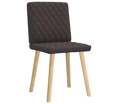 Virtuves Krēsli, 2 Gab., Tumši Brūns Audums Vidaxl