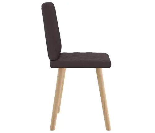 Virtuves Krēsli, 2 Gab., Tumši Brūns Audums Vidaxl