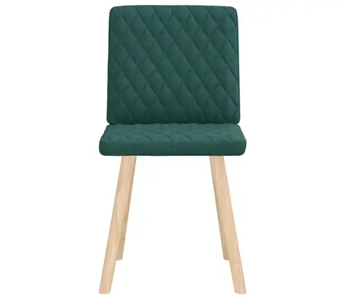 Virtuves Krēsli, 2 Gab., Tumši Zaļš Audums Vidaxl