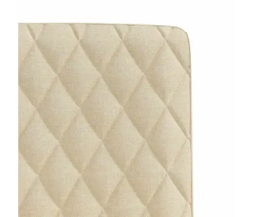 Virtuves Krēsli, 2 Gab., Krēmkrāsas Audums Vidaxl