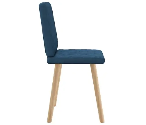 Virtuves Krēsli, 2 Gab., Zils Audums Vidaxl