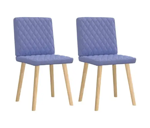 Virtuves Krēsli, 2 Gab., Džinsa Zils Audums Vidaxl