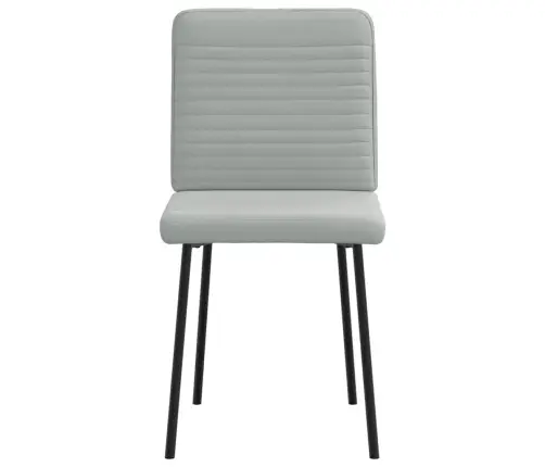 Valgomojo Kėdės, 2Vnt., Šviesiai Pilkos Spalvos, Aksomas