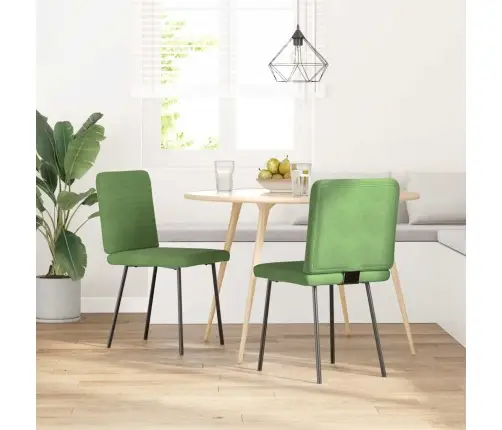 Virtuves Krēsli, 2 Gab., Gaiši Zaļš Samts Vidaxl