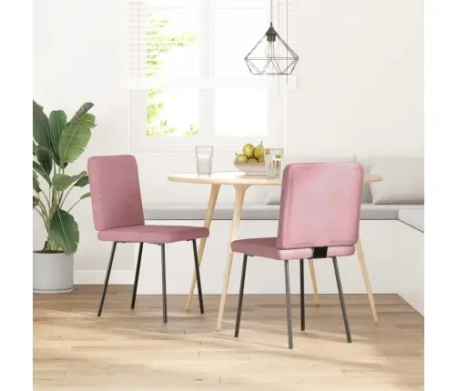 Söögitoolid 2 Tk, Roosa, Samet