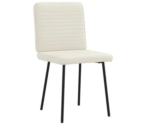 Valgomojo Kėdės, 2Vnt., Kreminės Spalvos, Aksomas