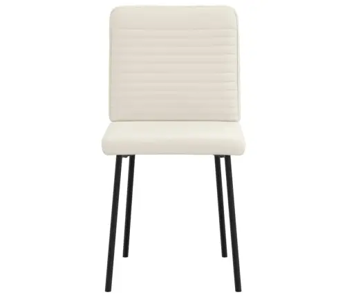 Valgomojo Kėdės, 2Vnt., Kreminės Spalvos, Aksomas