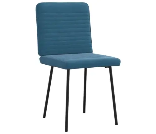 Virtuves Krēsli, 2 Gab., Zils Samts Vidaxl